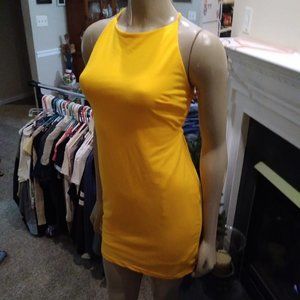 ReVamped Yellow Colorblock Mini Dress  Lg  CUTE !!